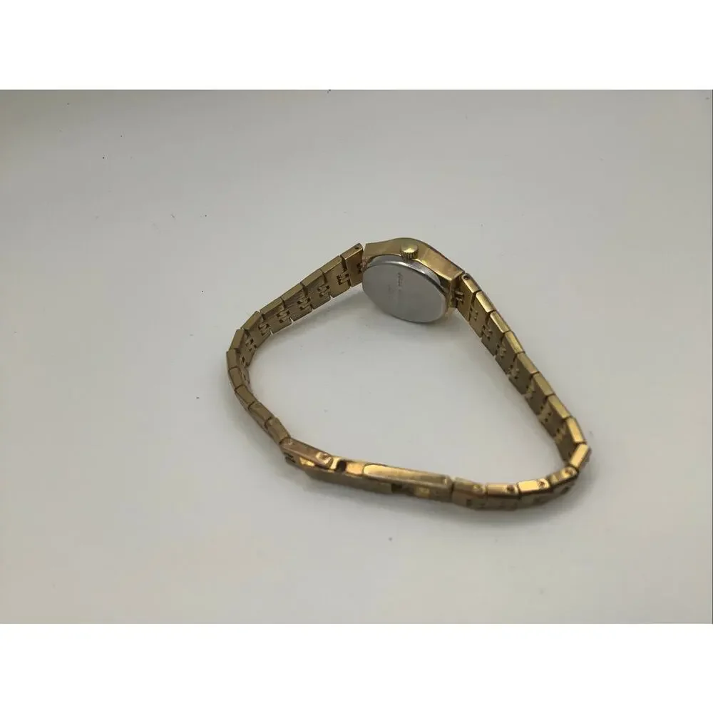 Vtg Jules Jurgensen 6046 Ladies Quartz Watch Gold Tone